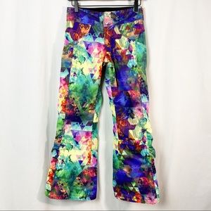 Obermeyer Ski Pants Multicolor Triangle Print Girls 10-12